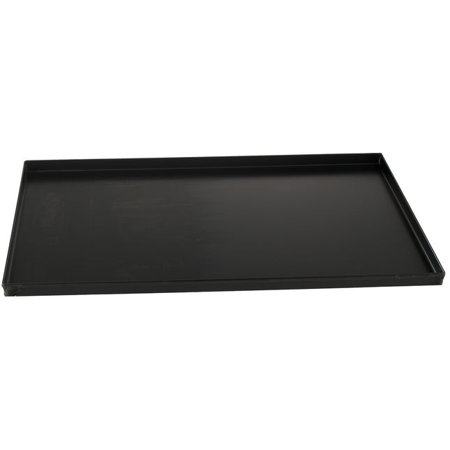 Svart bakplåt i stål 600x400, rak kant 20 mm