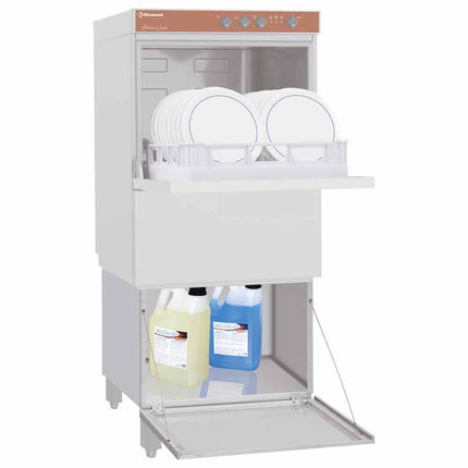 Closed support for dishwasher