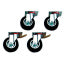 Kit 4 wheels, 2 with brake 6 & 10 GN 1/1