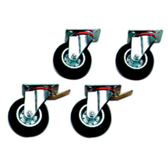 Kit 4 wheels, 2 with brake 6 & 10 GN 1/1