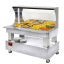 Buffet mural chaud bain-marie 4x GN1/1-150 (bois blanc)