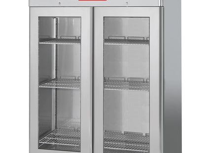 Ventilated freezer 1400 liters, 2 glass doors GN 2/1