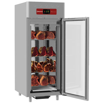 Cabine de maturation ventilée vieillissement à sec pour viande 850 litres, 1 porte vitrée 20x GN 2/1