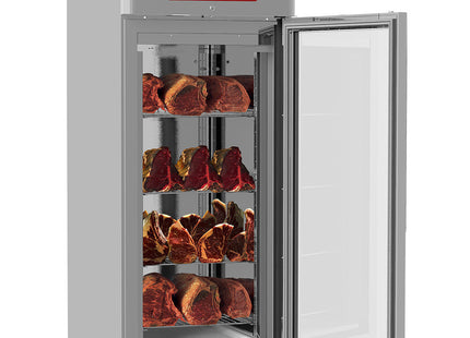 Ventilerad mognadshytt torrlagring för kött 850 liter, 1 glas Dörr 20x GN 2/1