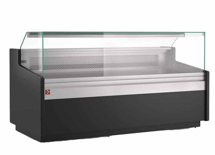 Ventilated counter display, with storage - BLACK