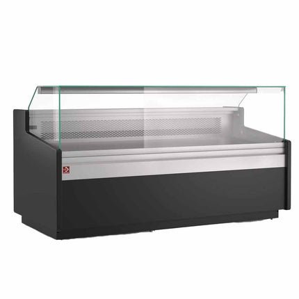 Ventilated counter display, with storage - BLACK