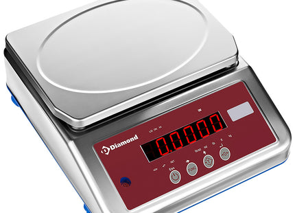 Stainless steel electronic scale, 8Kg x 0,5g, IP68