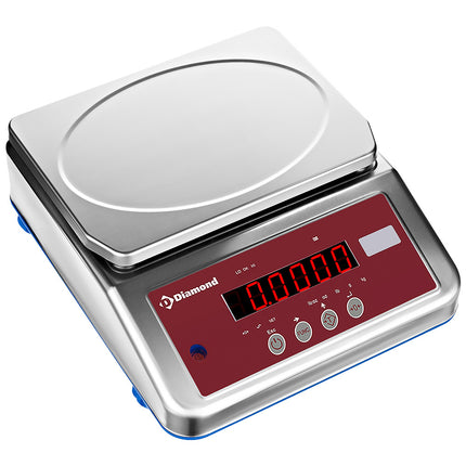 Elektronisk våg i rostfritt stål, 8Kg x 0,5g, IP68