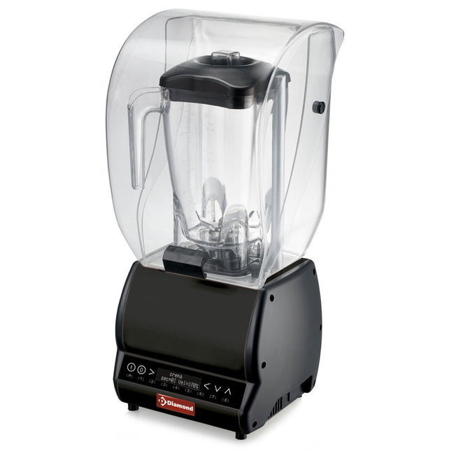 Mixeur professionnel avec écran antibruit, verre carré 2 Litres, variateur de vitesse, programmable