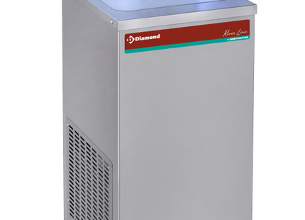Pedal-operated water cooler, stainless steel, 80 litres/hour