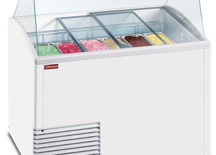 Ice cream display case, 10 trays (5 Lt)