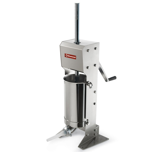 Vertikal manual i rustfrit stål Pølsestopper, 12 liter