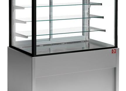 Panoramic display counter, heated, 4 levels, without storage room - GREY
