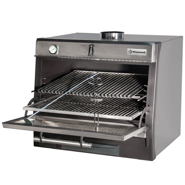 Kolugn-BBQ, GN 1/1 + GN2/4 (75 Kg/h)/Rostfritt stål