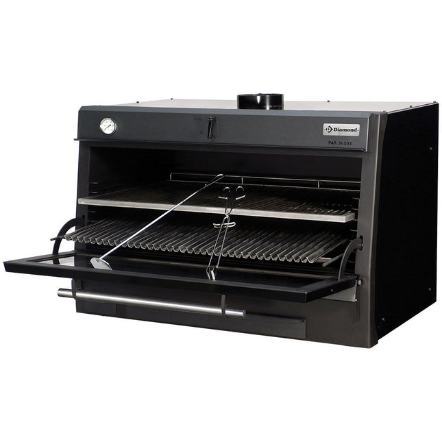 Kolugn-BBQ, GN 2/1 + GN 1/1 (120 Kg/h)/Svart