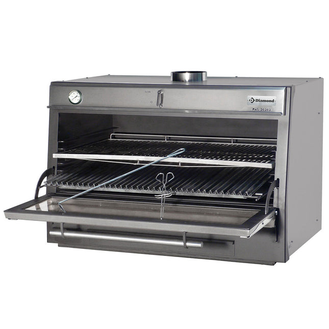 Kolugn-BBQ, GN 2/1 + GN 1/1 (150 Kg/h)/Rostfritt stål
