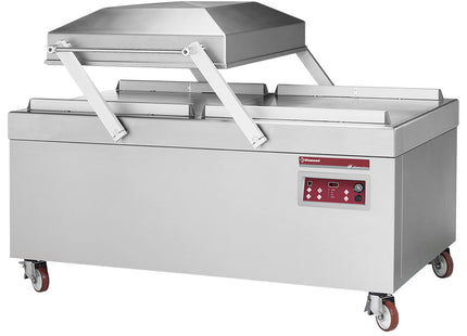 Vacuum machine, double chamber 840x830xh250 mm. - 250 m3/h