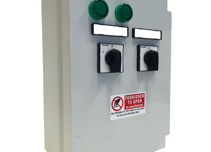 Electric control panel, 2 speeds + switch LED
