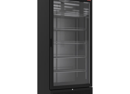 Vitrine réfrigérée positive 715 litres NOIRE avec lightbox