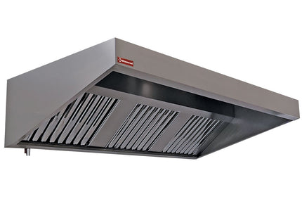 Okap ścienny z 3 filtrami labiryntowymi 500x500 mm