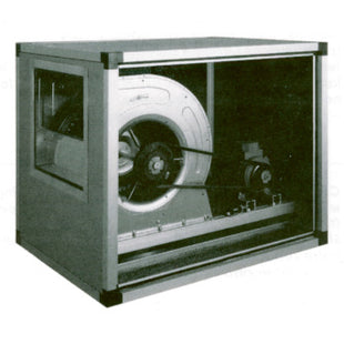 Ventilateur centrifuge à caisson isolé, entraîné par courroie, 2 vitesses, 4500 m³/h
