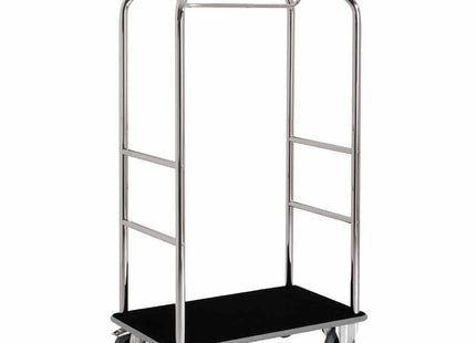 Carriage for luggage & cloakroom "chromed", 2 wheels with brakes