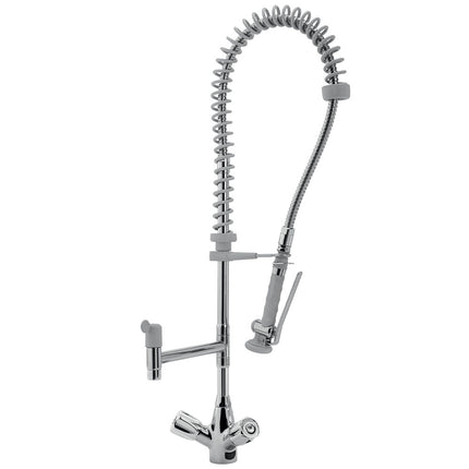 Nozzle stainless steel and faucet with mixer "Heavy-Duty" (exit MONO)