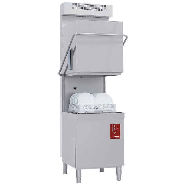 Hætteopvaskemaskine, kurv 500x500 mm + Kondensatordampgenvindingsenhed