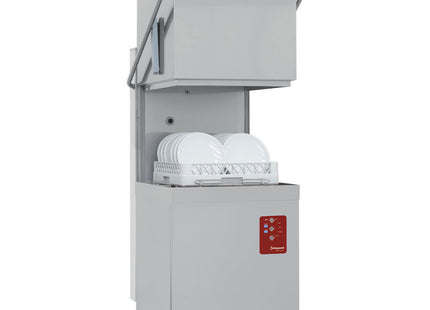 Hood dishwasher, basket 500x500 mm + Break Tank + Softener continuously