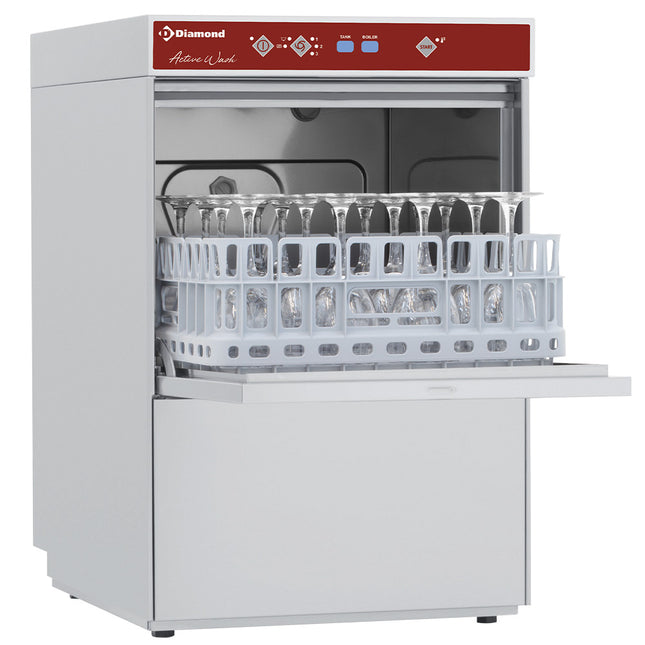 Glasopvaskemaskine firkantet kurv 400x400 mm + skyllemiddel