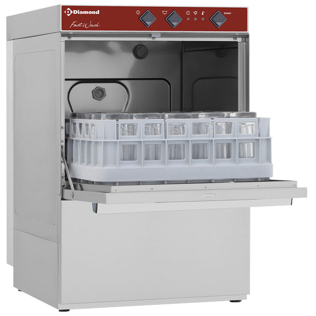 Glasopvaskemaskine kurv 400x400 mm + afløbspumpe