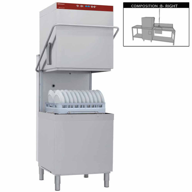 Hood dishwasher complete, consisting of :