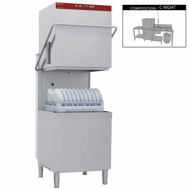 Hood dishwasher complete, consisting of :