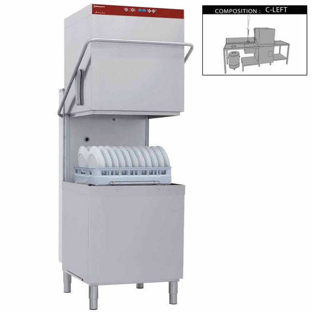 Hood dishwasher complete, consisting of :