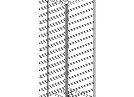 Stainless steel carriage for rotatif oven .../5E-L & ...5G-F