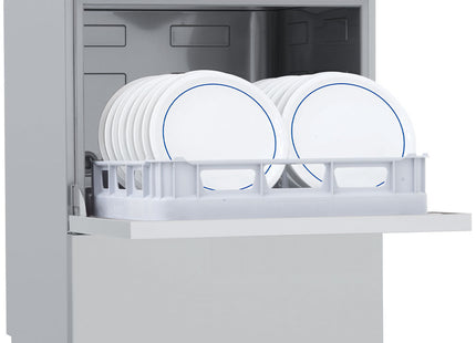 Oppvaskmaskin, kurv 500x500 mm "Full Hygiene", med mykner kontinuerlig