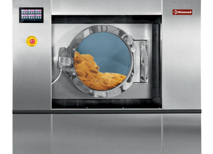 Lave-linge industriel avec super essorage 55 kg "inox"