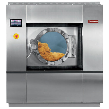Lave-linge industriel avec super essorage 55 kg "inox"