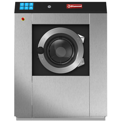 Lave-linge industriel avec super essorage 32 kg "inox"