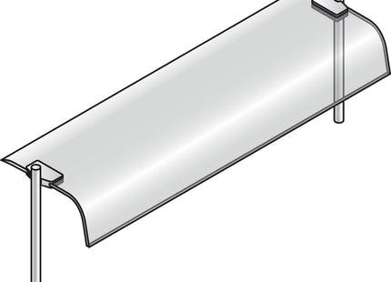 Superstructure with curved glass