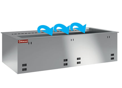 Element sink refrigerated, ventilated 4x GN 1/1 (without hermetic unit)