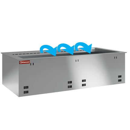 Element sink refrigerated, ventilated 3x GN 1/1 (without hermetic unit)