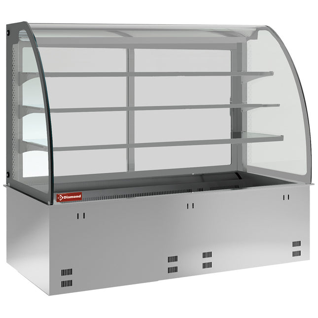 Element sink and closed display on 3 levels, refrigerated, ventilated 2x GN 1/1 (without hermetic unit)