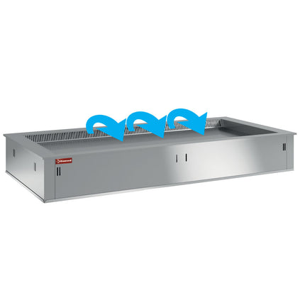 Element top refrigerated, ventilated, 4x GN 1/1 (without hermetic unit)