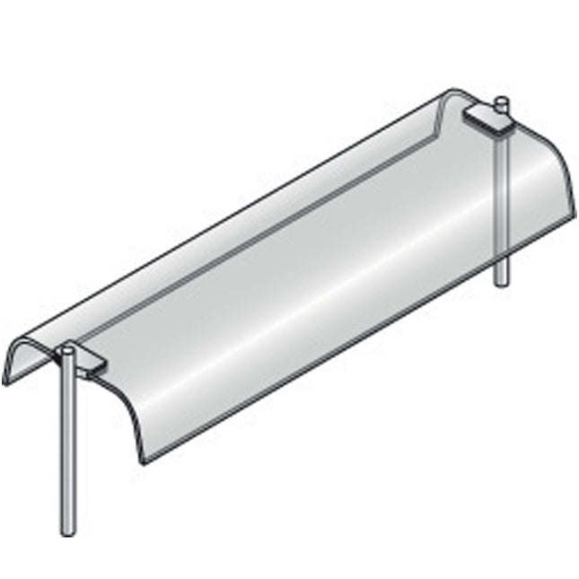 Overbygning med buet glas, dobbelt
