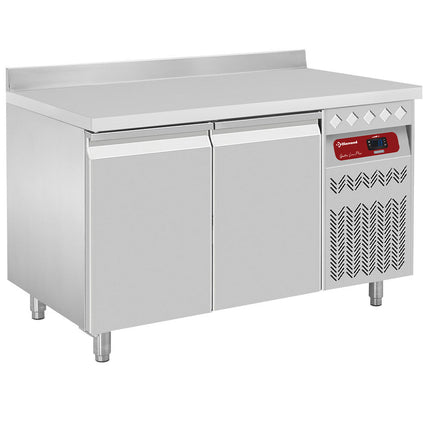 Table réfrigérée murale ventilée, 2 portes GN 1/1, 260 litres