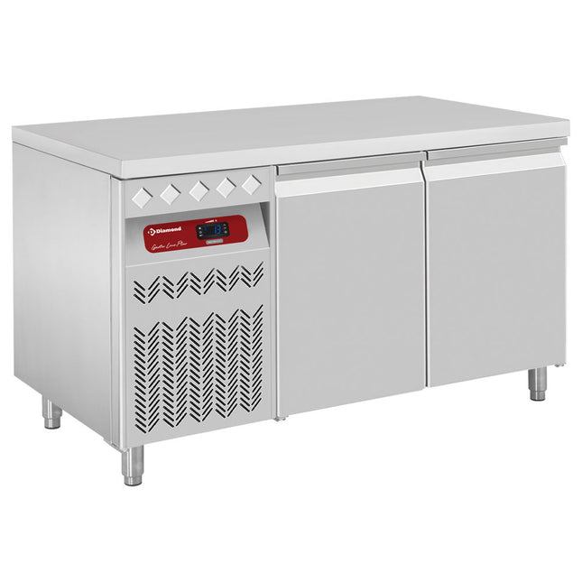 Table réfrigérante ventilée, 2 portes GN 1/1, 260 Lit. unité sur le côté gauche