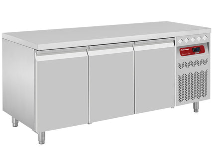 Table réfrigérée ventilée, 3 portes GN 1/1, 405 Lit.