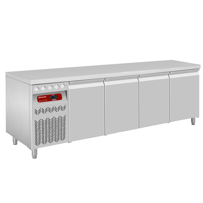 Ventilert kjølebord, 4 dører GN 1/1, 550 Lit. enhet til venstre