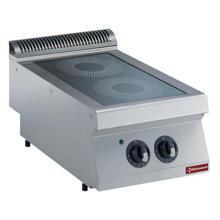 Electric vitroceramics cooker, 2 areas -TOP-test